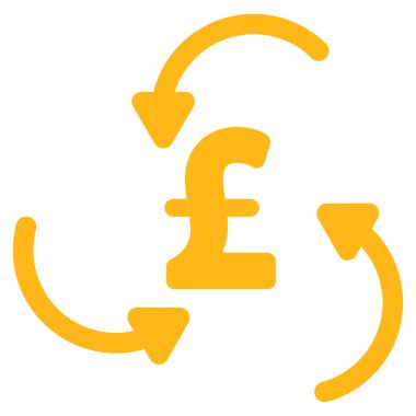 Lirası girdap düz vektör simgesi simgesi