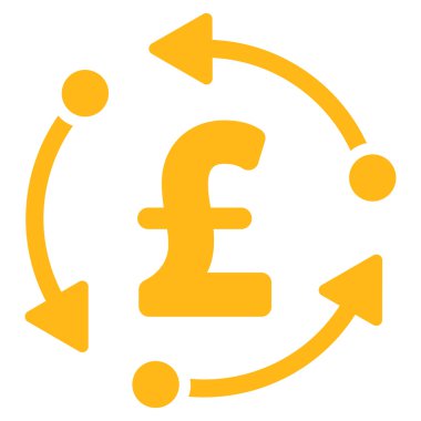 Lirası döndürme düz vektör simgesi simgesi