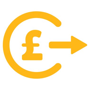 Lirası nakit çıkışı düz vektör simgesi simgesi