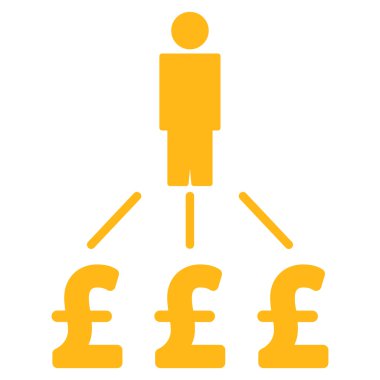 Kişi Lirası düz vektör simgesi simgesi giderleri