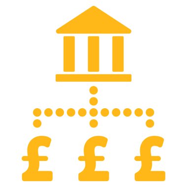 Lirası banka ödemeleri düz vektör simgesi simgesi