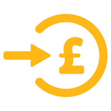 Lirası gelir düz vektör simgesi simgesi