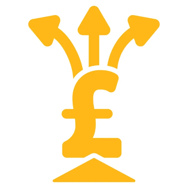 Pfund Aggregator flache Vektor Symbol Symbol — Stockvektor