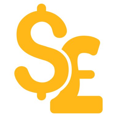 Dolar ve Lirası düz vektör simgesi simgesi