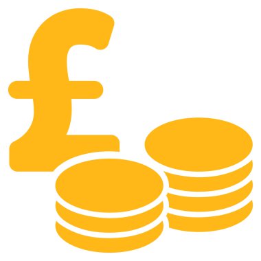 Düz vektör simgesi simgesi Lirası paraları