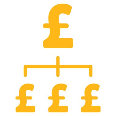 Lirası hiyerarşi düz vektör simgesi simgesi