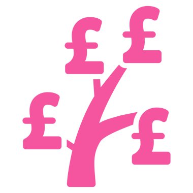 Lirası para ağacı düz vektör simgesi simgesi