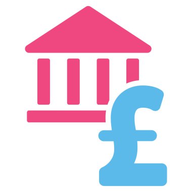 Lirası banka düz vektör simgesi simgesi