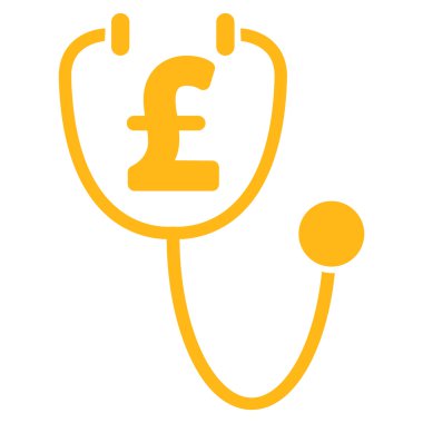 Lirası sağlık düz vektör simgesi simgesi