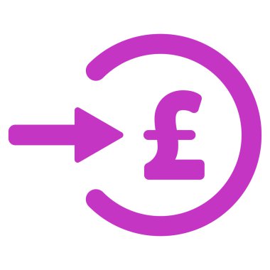 Lirası gelir düz vektör simgesi simgesi