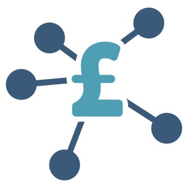 Lirası dağıtım düz vektör simgesi simgesi