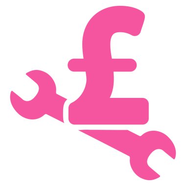 Onarım Lirası fiyat düz vektör simgesi simgesi