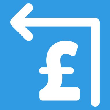 Lirası Moneyback düz vektör simgesi simgesi