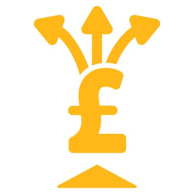 Paylaşım Lirası düz vektör simgesi simgesi