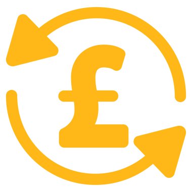 Lirası denge düz vektör simgesi simgesi Yenile