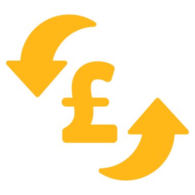 Pound maliyet düz vektör simgesi simgesi