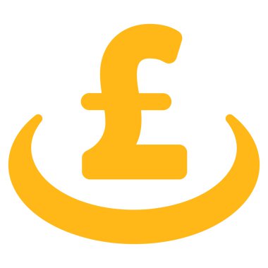 Lirası mevduat yerleşim düz vektör simgesi simgesi