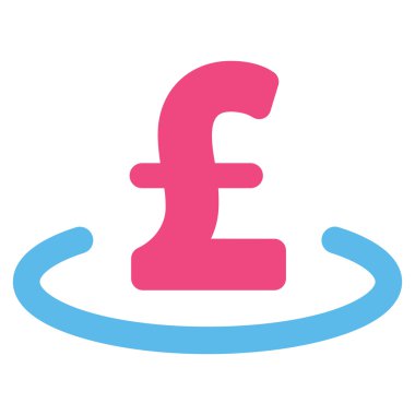 Lirası yer düz vektör simgesi simgesi