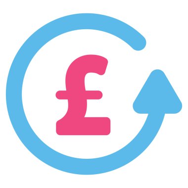 Ters ibraz Lirası düz vektör simgesi simgesi