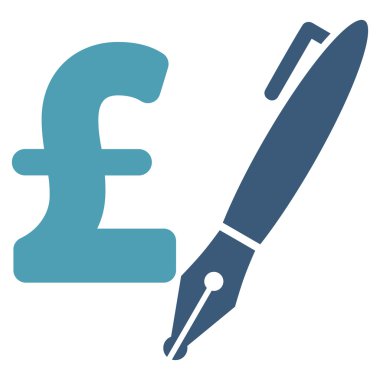 Kalem Lirası fiyat düz vektör simgesi simgesi