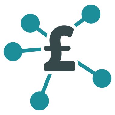 Lirası dağıtım düz vektör simgesi simgesi