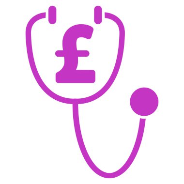 Lirası sağlık düz vektör simgesi simgesi