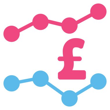 Lirası eğilimleri düz vektör simgesi simgesi
