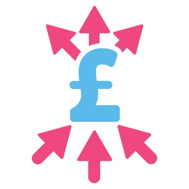 Pound Payment Broker Flat Vector Icon Symbol