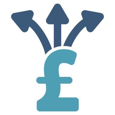 Paylaşım Lirası düz vektör simgesi simgesi