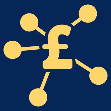 Lirası dağıtım düz vektör simgesi simgesi