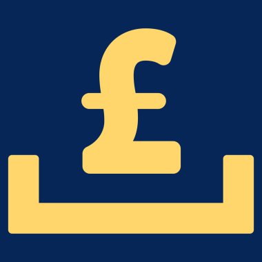 Lirası mevduat yerleşim düz vektör simgesi simgesi