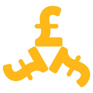 Lirası Trinity düz vektör simgesi simgesi