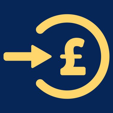 Lirası gelir düz vektör simgesi simgesi