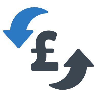 Pound maliyet düz vektör simgesi simgesi