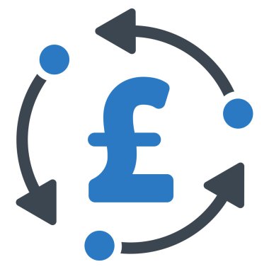 Lirası döndürme düz vektör simgesi simgesi