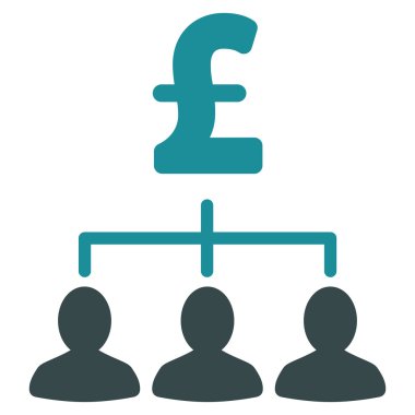 Pound ödeme ilişkiler vektör simgesi simgesi düz