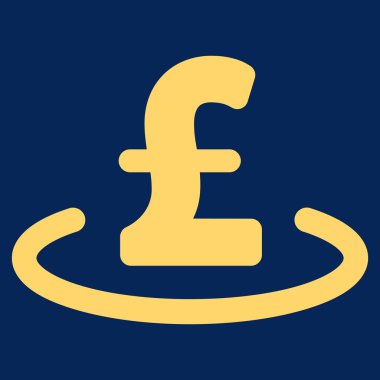 Lirası yer düz vektör simgesi simgesi