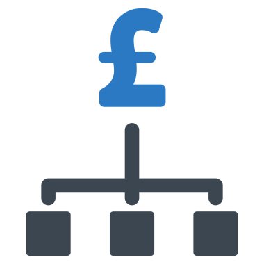 Lirası hiyerarşi düz vektör simgesi simgesi