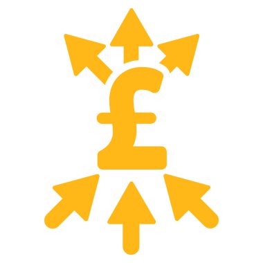 Pound Payment Broker Flat Vector Icon Symbol