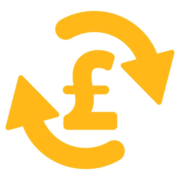 Refresh Pound Balance Flat Vector Icon Symbol — Stock Vector
