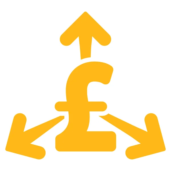 Spend Pound Money Flat Vector Icon Symbol — Stock Vector