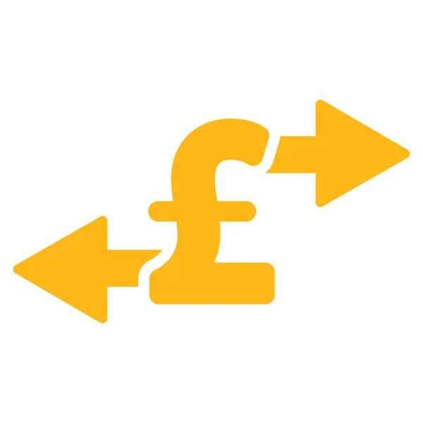 Spend Pound Money Flat Vector Icon Symbol — Stock Vector