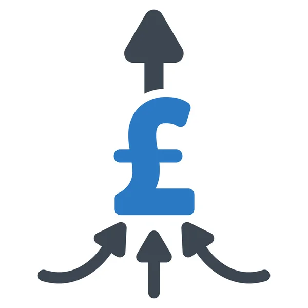 Egyesíteni a font kifizetések lapos Vector Icon szimbólum — Stock Vector