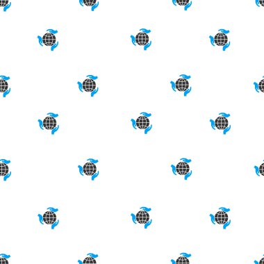 Küresel koruma eller Raster Seamless modeli düz