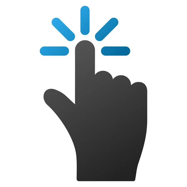 Finger-Klick-Gradienten-Raster-Symbol — Stockfoto