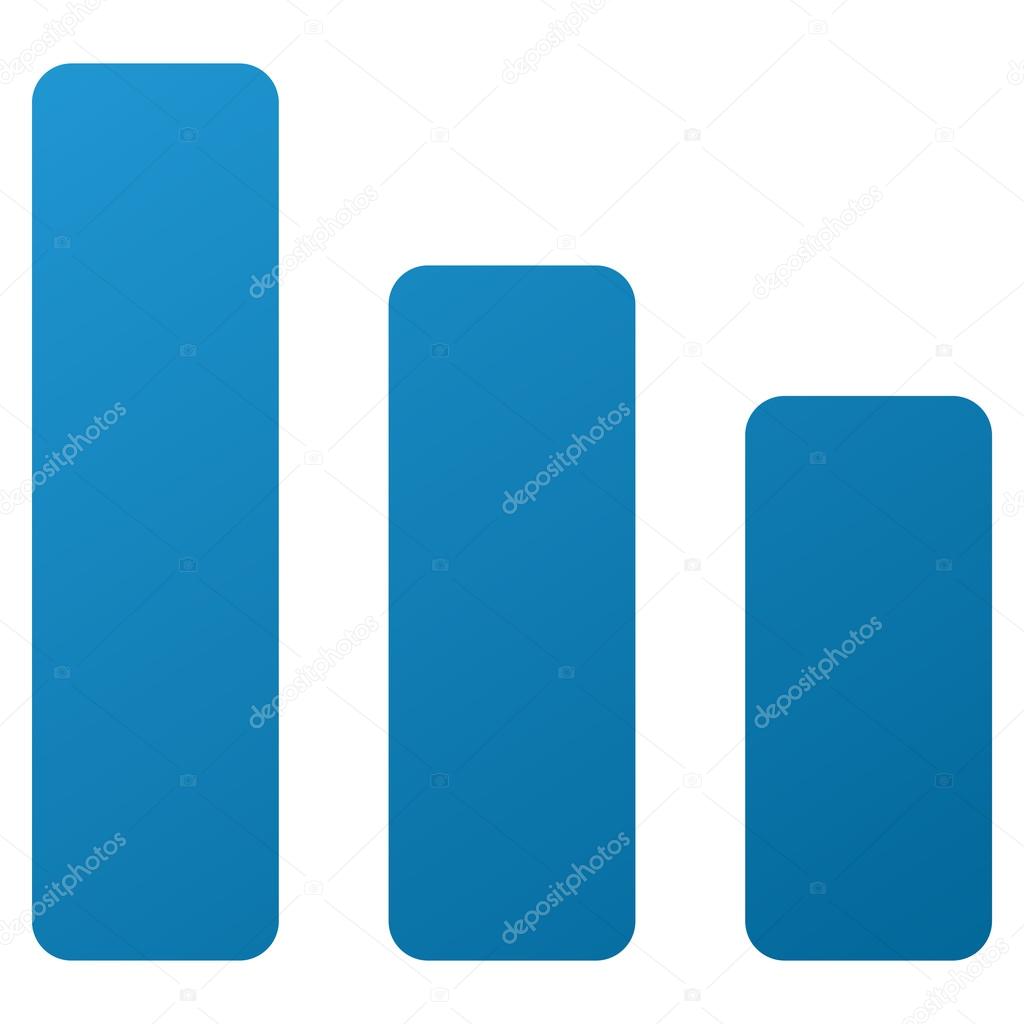 Diagramme à barres Diminuer Gradient Raster Icône