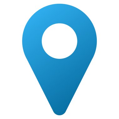 Harita işaretleyici degrade vektör simgesi