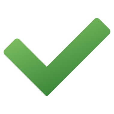 Tamam kene degrade vektör simgesi