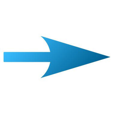 Keskin sağ ok degrade Raster simgesi