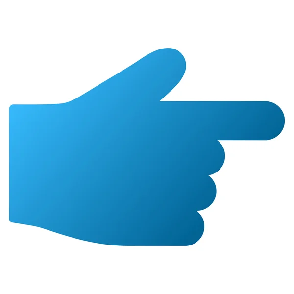 Ícone de rasterização de gradiente de dedo direito — Fotografia de Stock